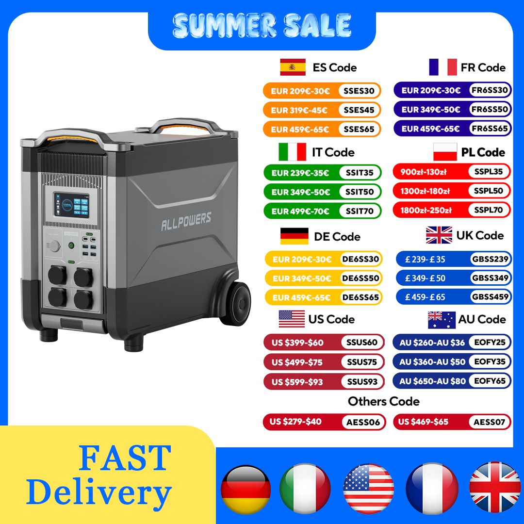 Solar Emergency Charger - ALLPOWERS R4000 Expandable Portable Power Station