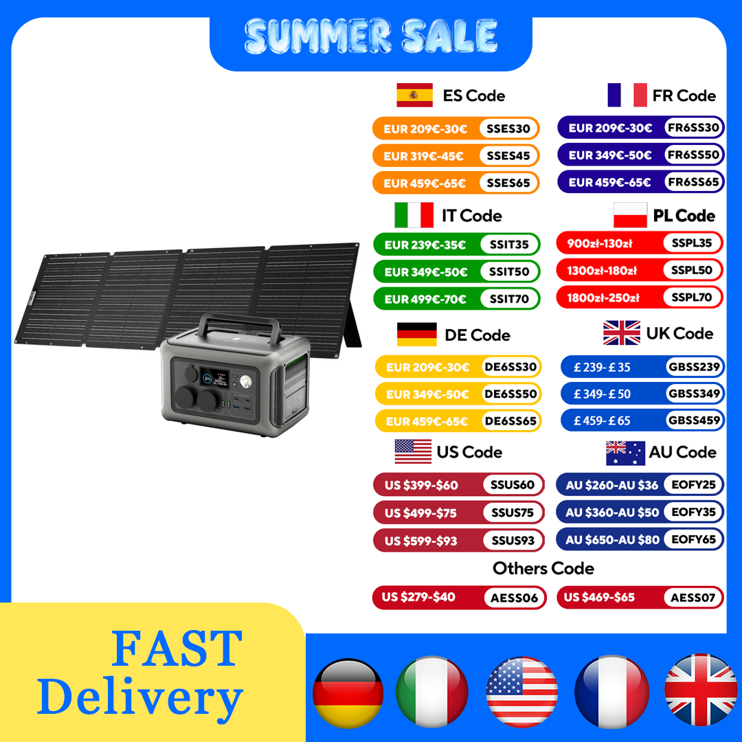 Solar Emergency Charger - ALLPOWERS R600 299Wh 600W LiFePO4 Portable