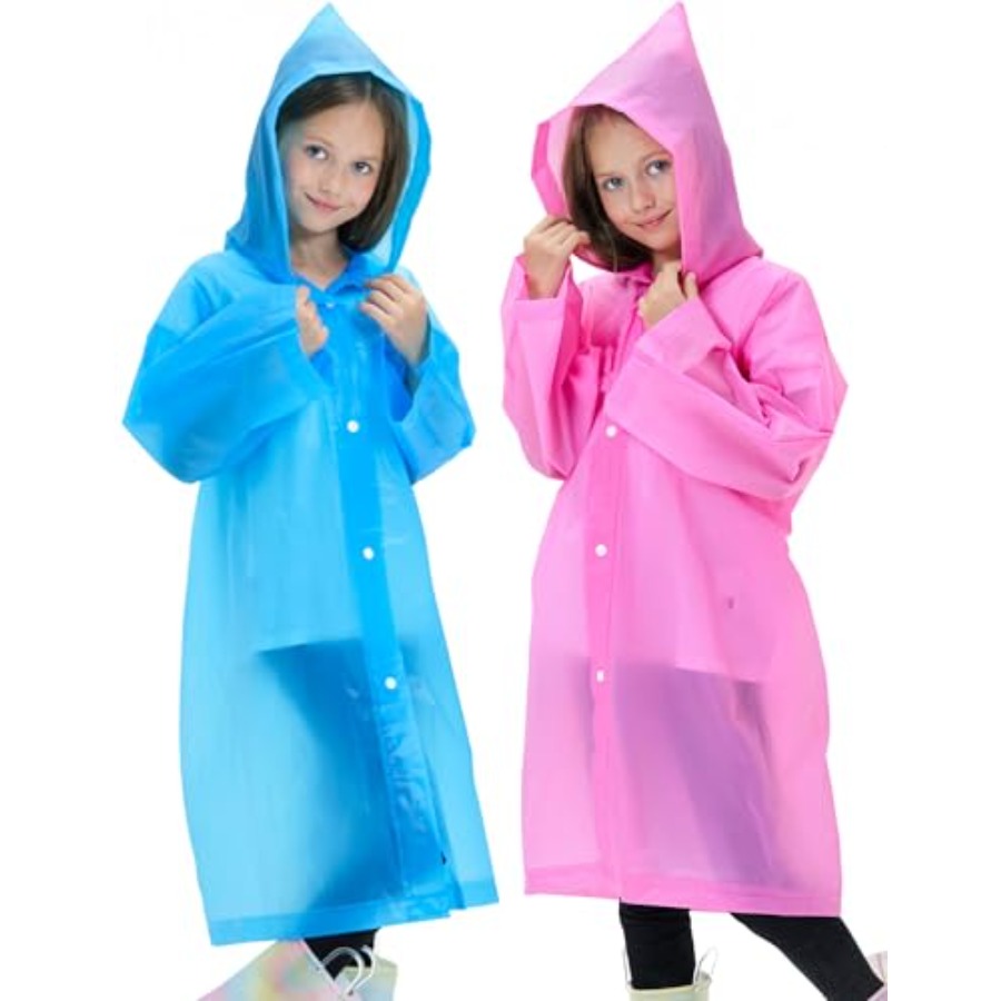 2 Pack Reusable Waterproof Rai - مراجعة Emergency Poncho Rain وسعره