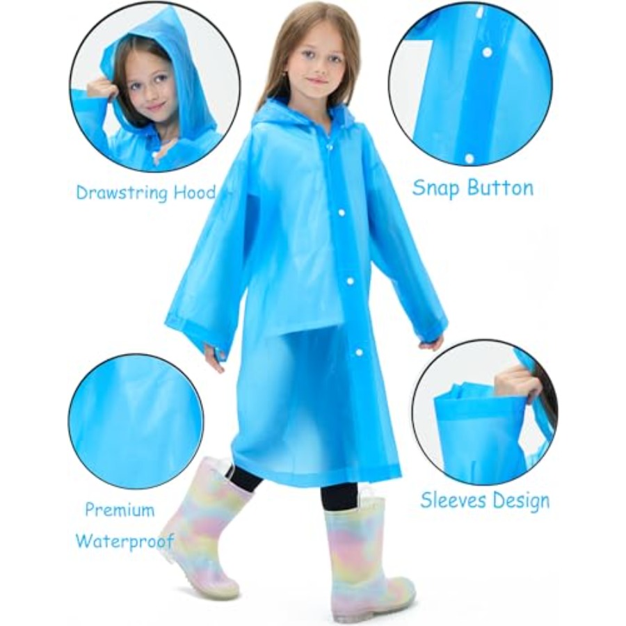 2 Pack Reusable Waterproof Rai - مراجعة Emergency Poncho Rain وسعره