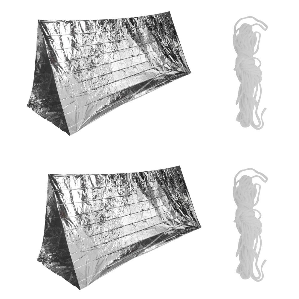 2 Pcs Durable Reflective Emerg - مراجعة Survival Blanket Reflective وسعره