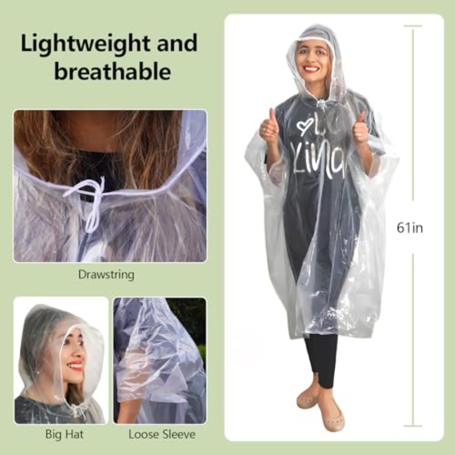 Emergency Disposable Rain Ponc - مراجعة Emergency Poncho Rain وسعره