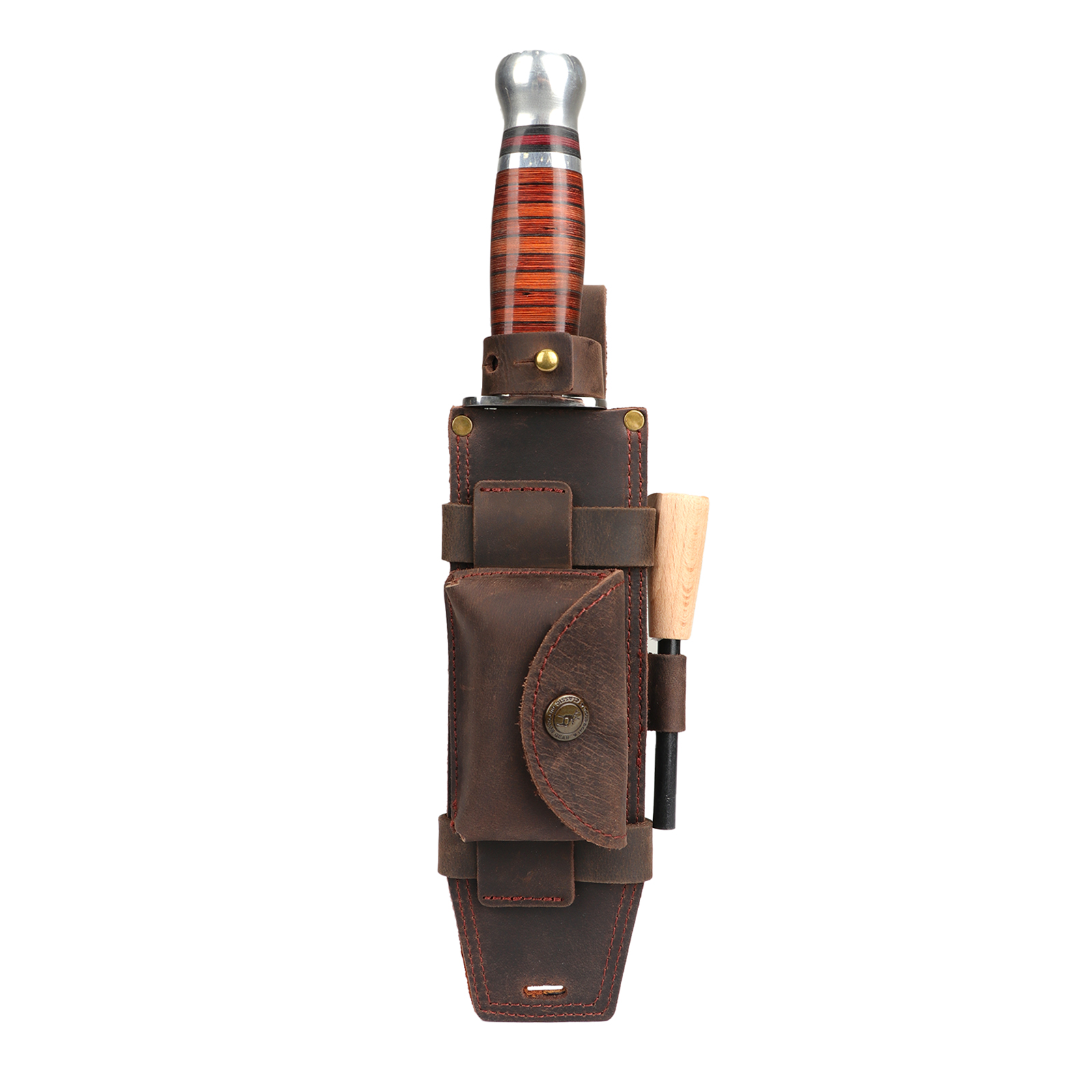 Tourbon Camping Leather thKnif - مراجعة Bushcraft Knife Fixed وسعره