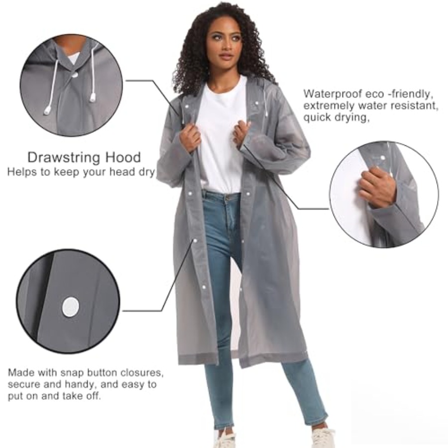 Rain Ponchos for Adults Rainco - مراجعة Emergency Poncho Rain وسعره