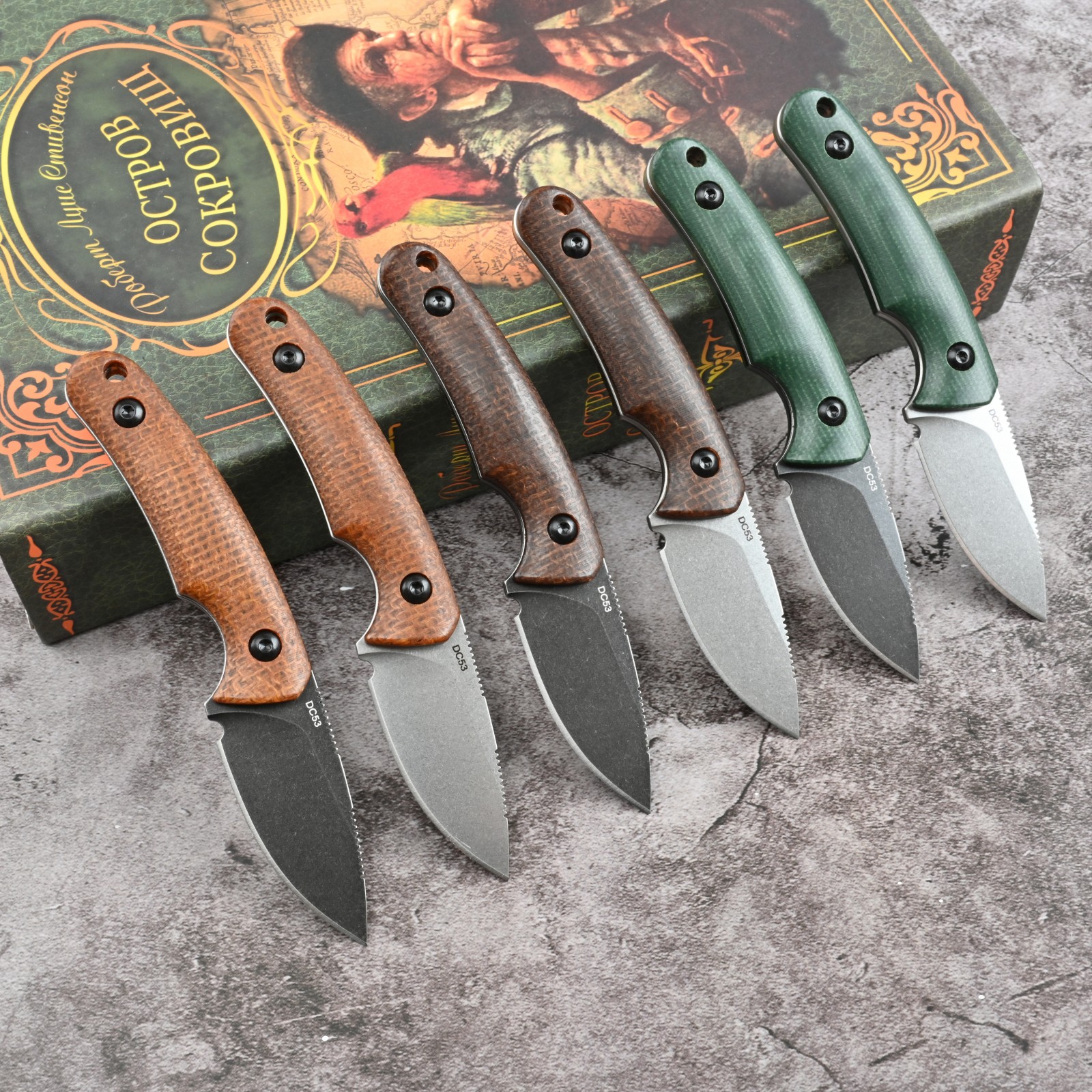 Premium SDOKEDC DC53 Steel EDC - مراجعة Bushcraft Knife Fixed وسعره