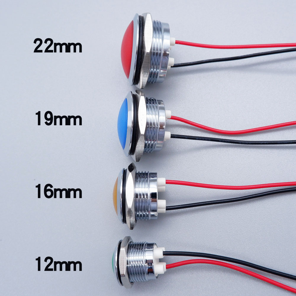 Metal LED Indicator Light 12mm - مراجعة Signal Panel Orange وسعره