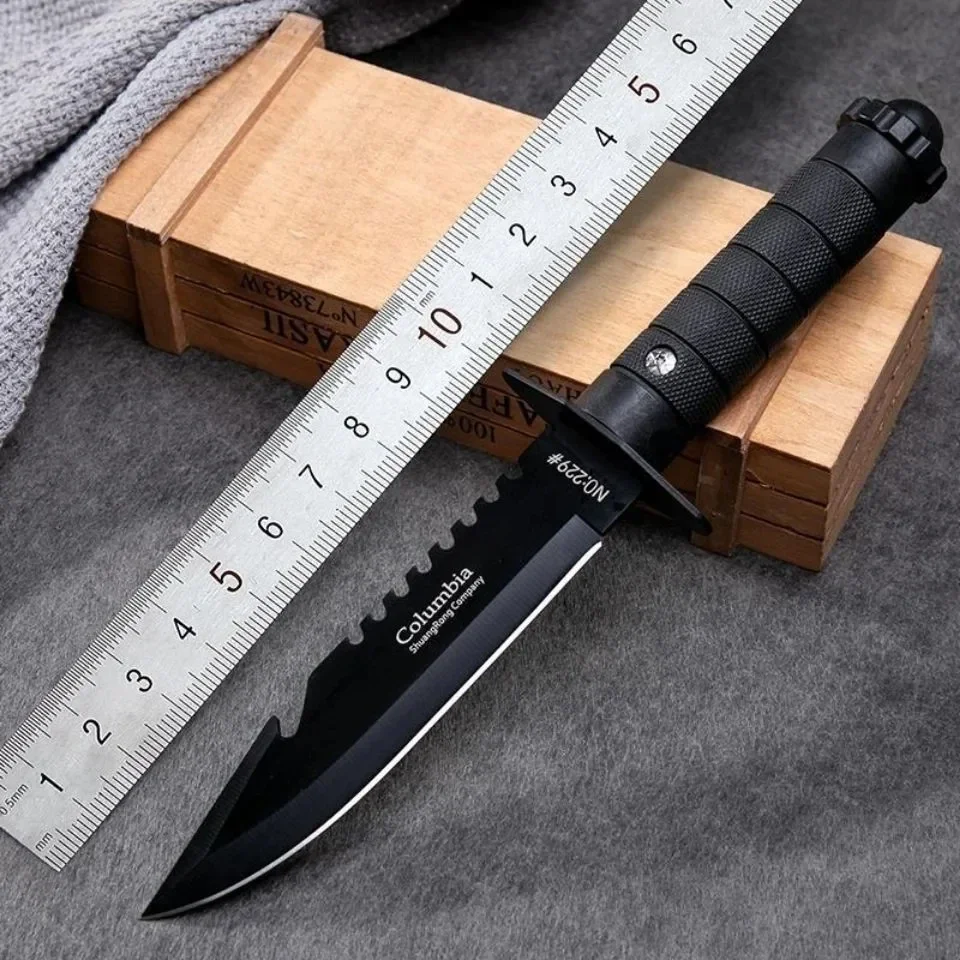 7CR17MOV Camping Outdoor Strai - مراجعة Bushcraft Knife Fixed وسعره