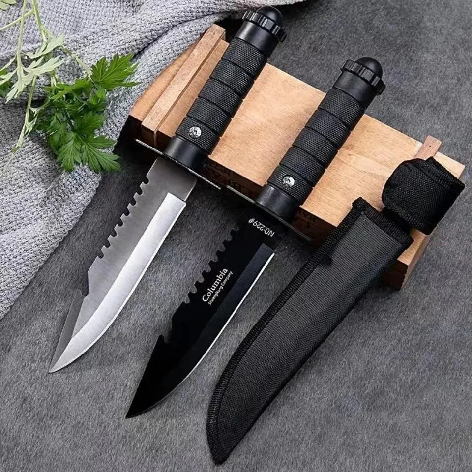 7CR17MOV Camping Outdoor Strai - مراجعة Bushcraft Knife Fixed وسعره