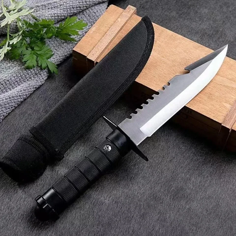 7CR17MOV Camping Outdoor Strai - مراجعة Bushcraft Knife Fixed وسعره