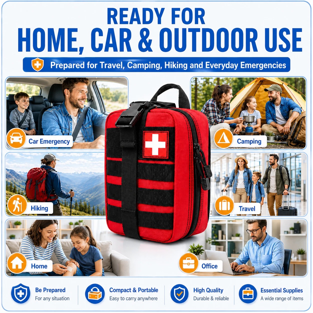 363pcs First Aid Kit Bag All P - مراجعة Bivy Bag Emergency وسعره