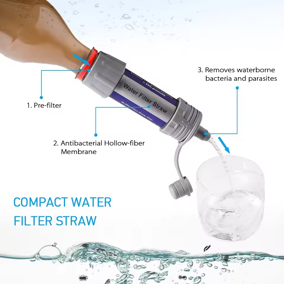 Outdoor Water Filter Straw Cam - مراجعة Water Purification Straw وسعره