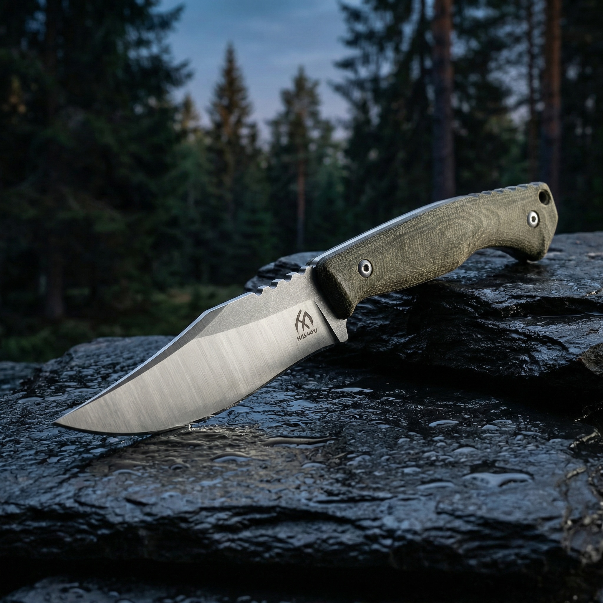 High-quality steel fixed blade - مراجعة Bushcraft Knife Fixed وسعره