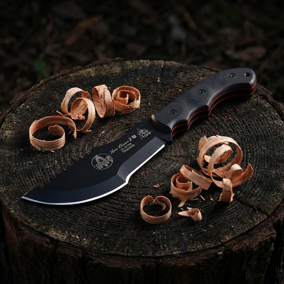 TOPS Tracker - Jungle Rescue K - مراجعة Bushcraft Knife Fixed وسعره