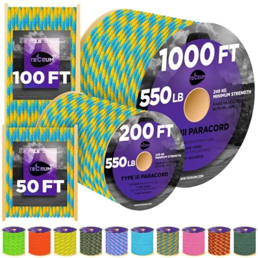 Reflective Paracord Rope 1000  - مراجعة Para Cord 1000Ft وسعره