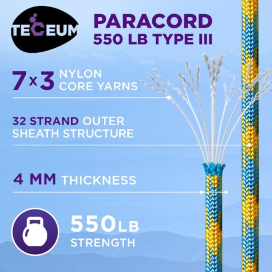 Reflective Paracord Rope 1000  - مراجعة Para Cord 1000Ft وسعره