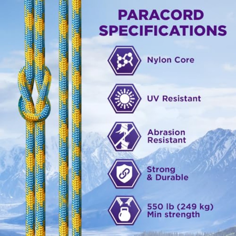 Reflective Paracord Rope 1000  - مراجعة Para Cord 1000Ft وسعره