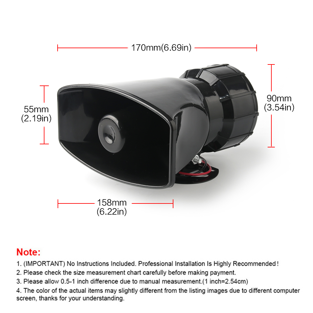 12V Speaker 130dB Wireless Ele - مراجعة Emergency Whistle Loud وسعره