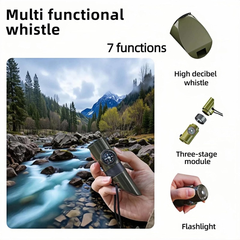 3-in-1 Emergency Whistles with - مراجعة Emergency Whistle Loud وسعره