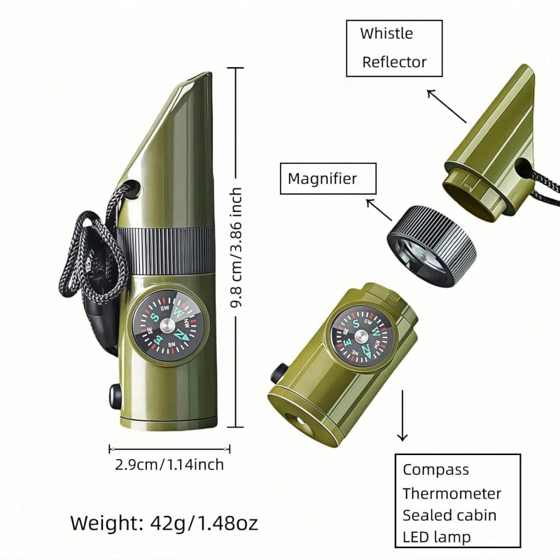 3-in-1 Emergency Whistles with - مراجعة Emergency Whistle Loud وسعره