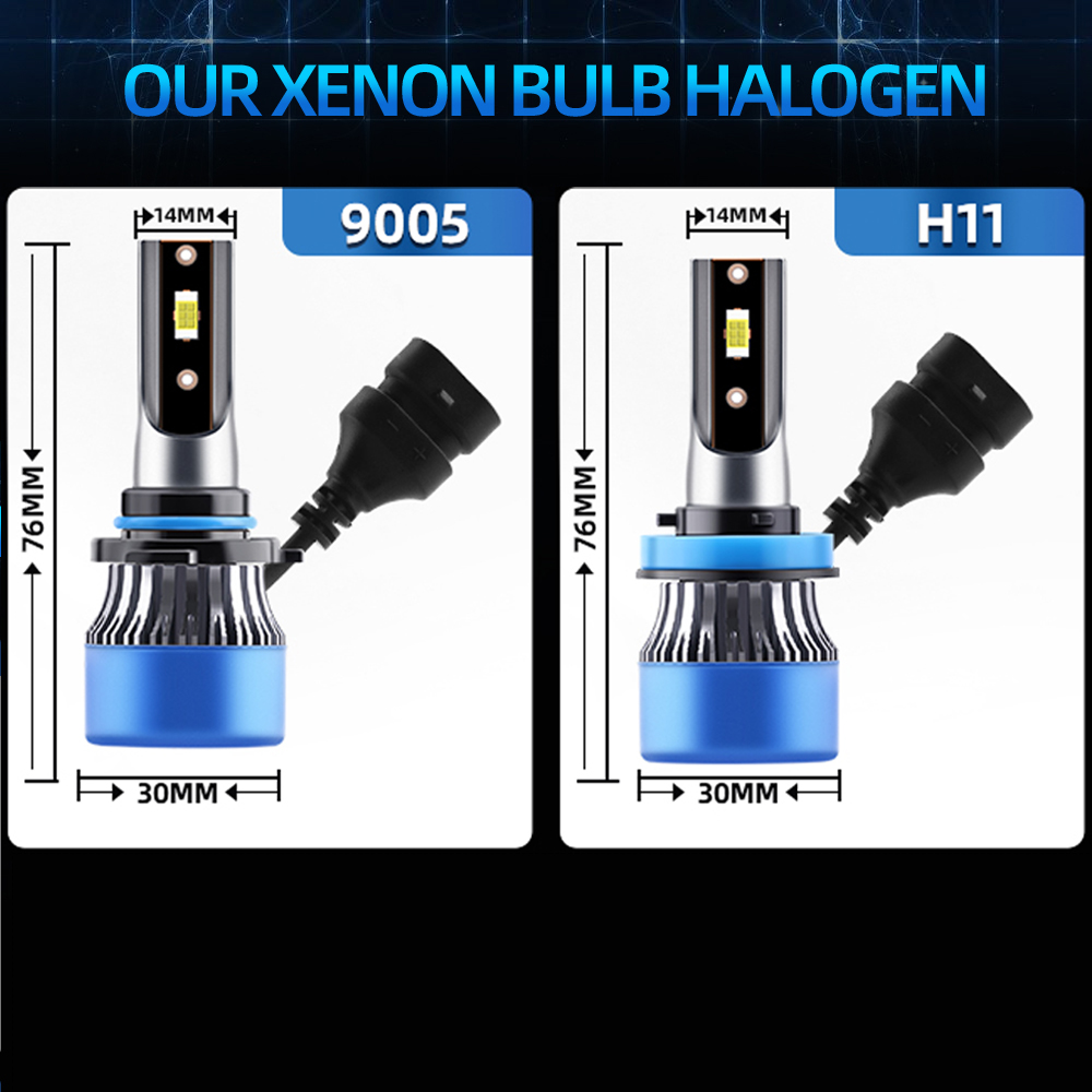 6x Combo LED Headlight 9005 H1 - مراجعة Compass Lensatic وسعره