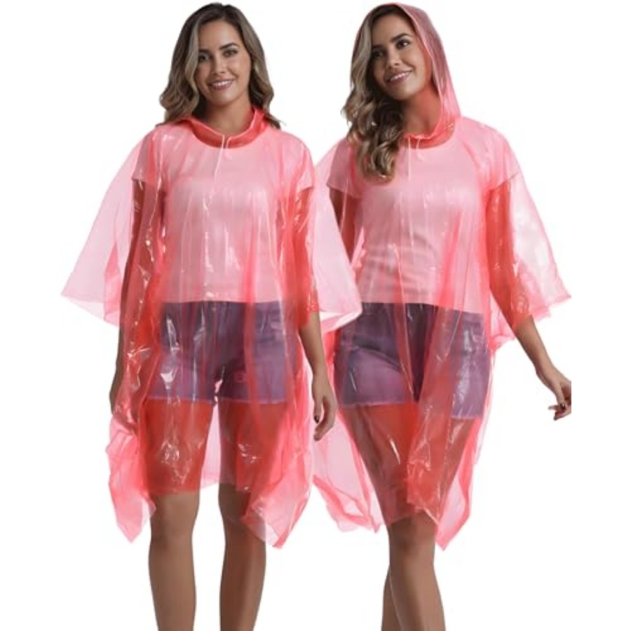 4/6/12 Pack Disposable Rain Po - مراجعة Emergency Poncho Rain وسعره