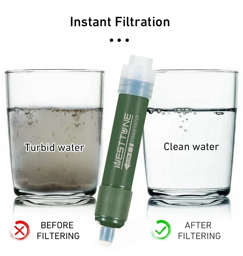 Westtune Outdoor Mini Camping  - مراجعة Water Purification Straw وسعره