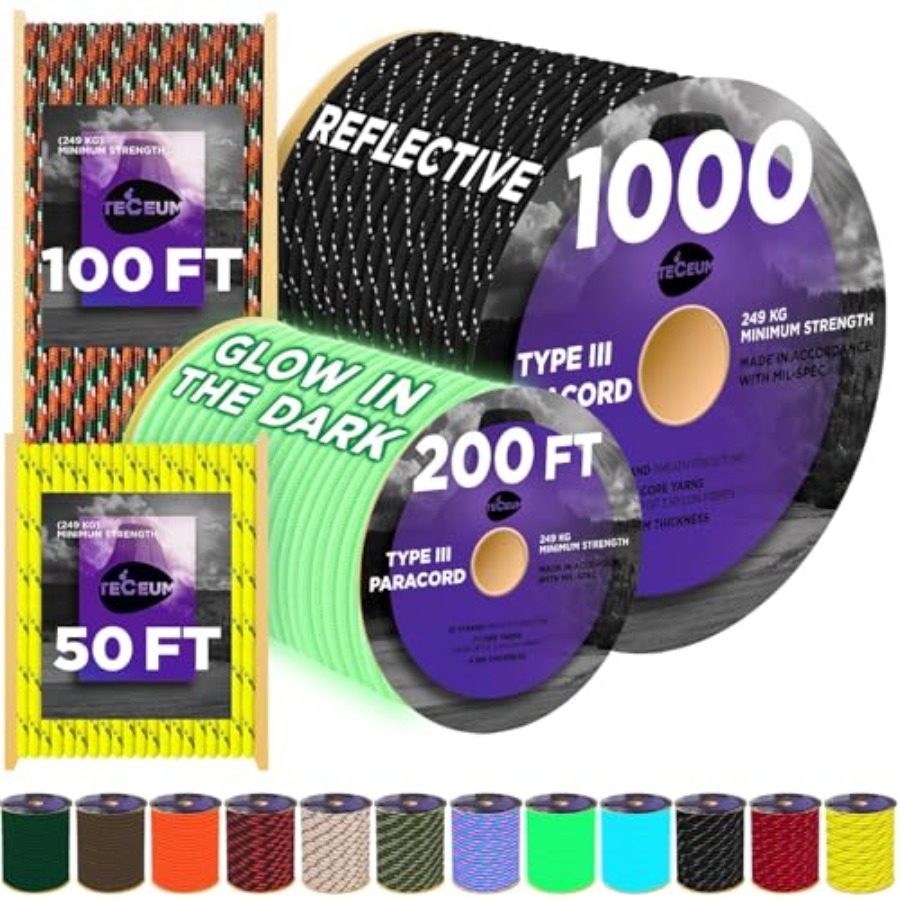 Reflective Paracord Rope 1000  - مراجعة Para Cord 1000Ft وسعره