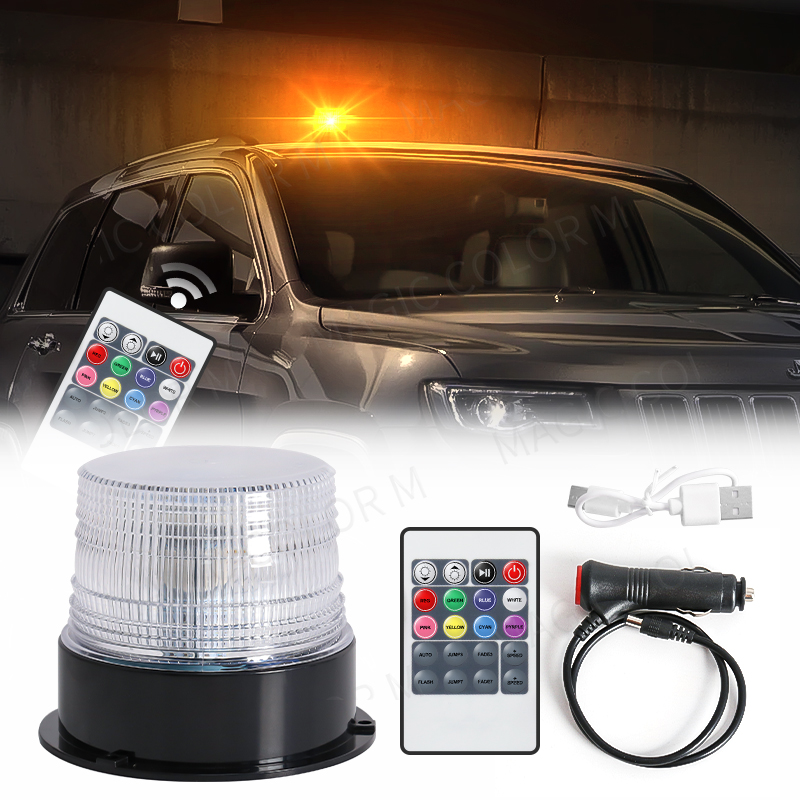 RGB LED Car Strobe Warning Lig - مراجعة Sos Light Strobe وسعره