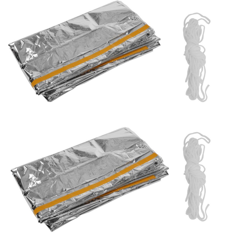 2 Pcs Durable Reflective Emerg - مراجعة Survival Blanket Reflective وسعره