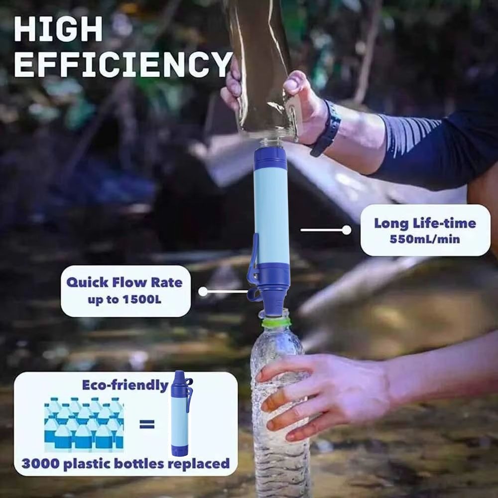 Mini Mini Water Filter Straw P - مراجعة Water Purification Straw وسعره