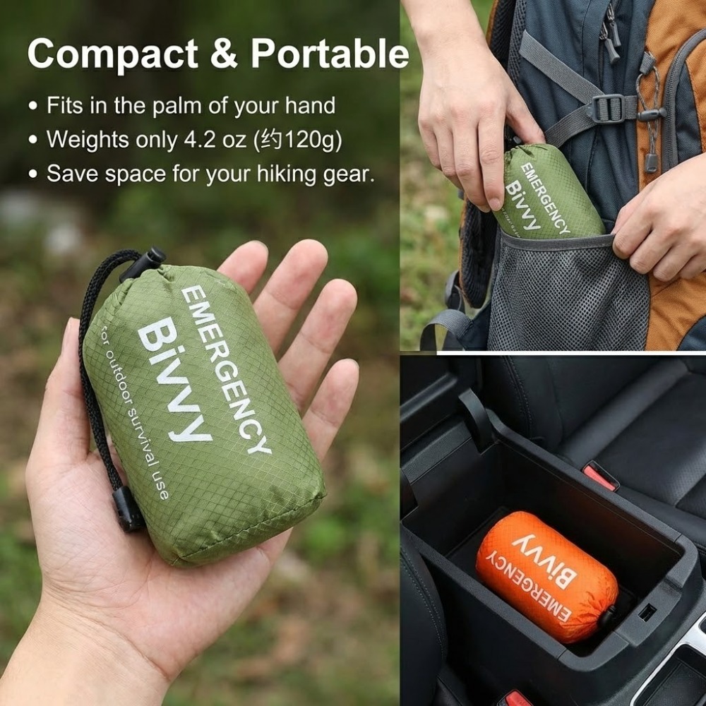 3Pcs Emergency Sleeping Bag Ki - مراجعة Bivy Bag Emergency وسعره