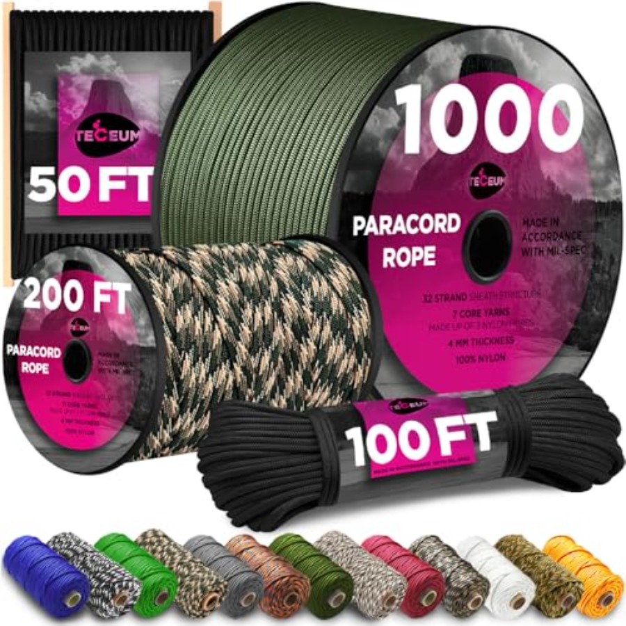 Paracord Rope 750 lb 1000ft/ 2 - مراجعة Para Cord 1000Ft وسعره