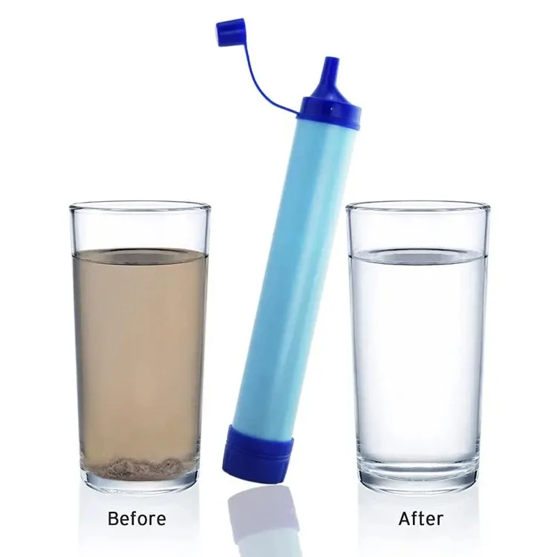 1pc Outdoor Mini Water Filter  - مراجعة Water Purification Straw وسعره