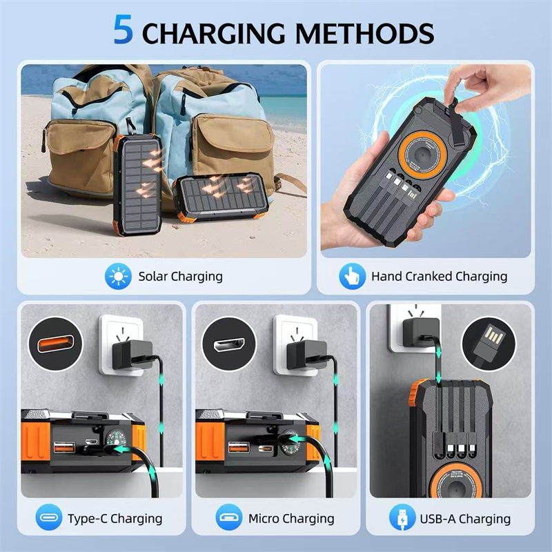 20000mAh Hand Crank Solar Powe - مراجعة Solar Emergency Charger وسعره