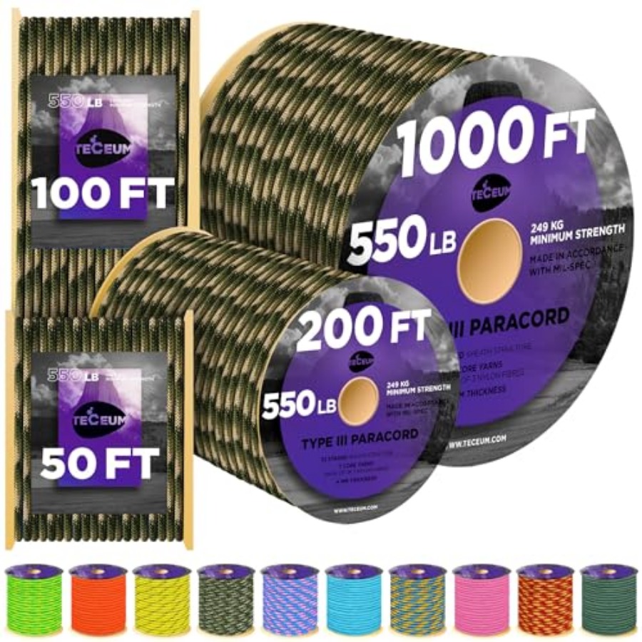 Reflective Paracord Rope 1000  - مراجعة Para Cord 1000Ft وسعره