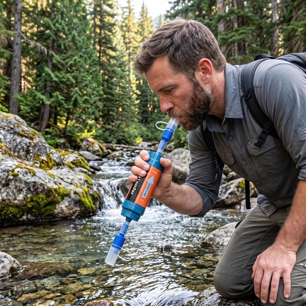 Mini Mini Water Filter Straw S - مراجعة Water Purification Straw وسعره
