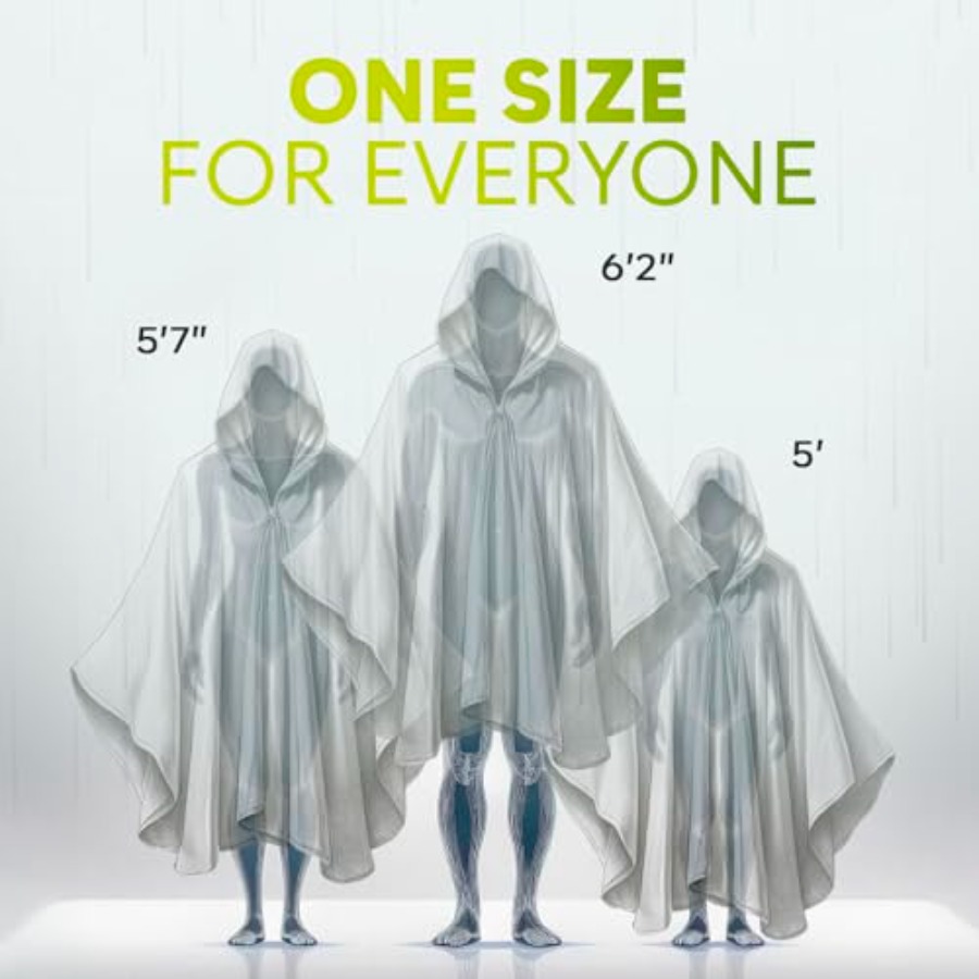 Disposable Rain Ponchos for Ad - مراجعة Emergency Poncho Rain وسعره