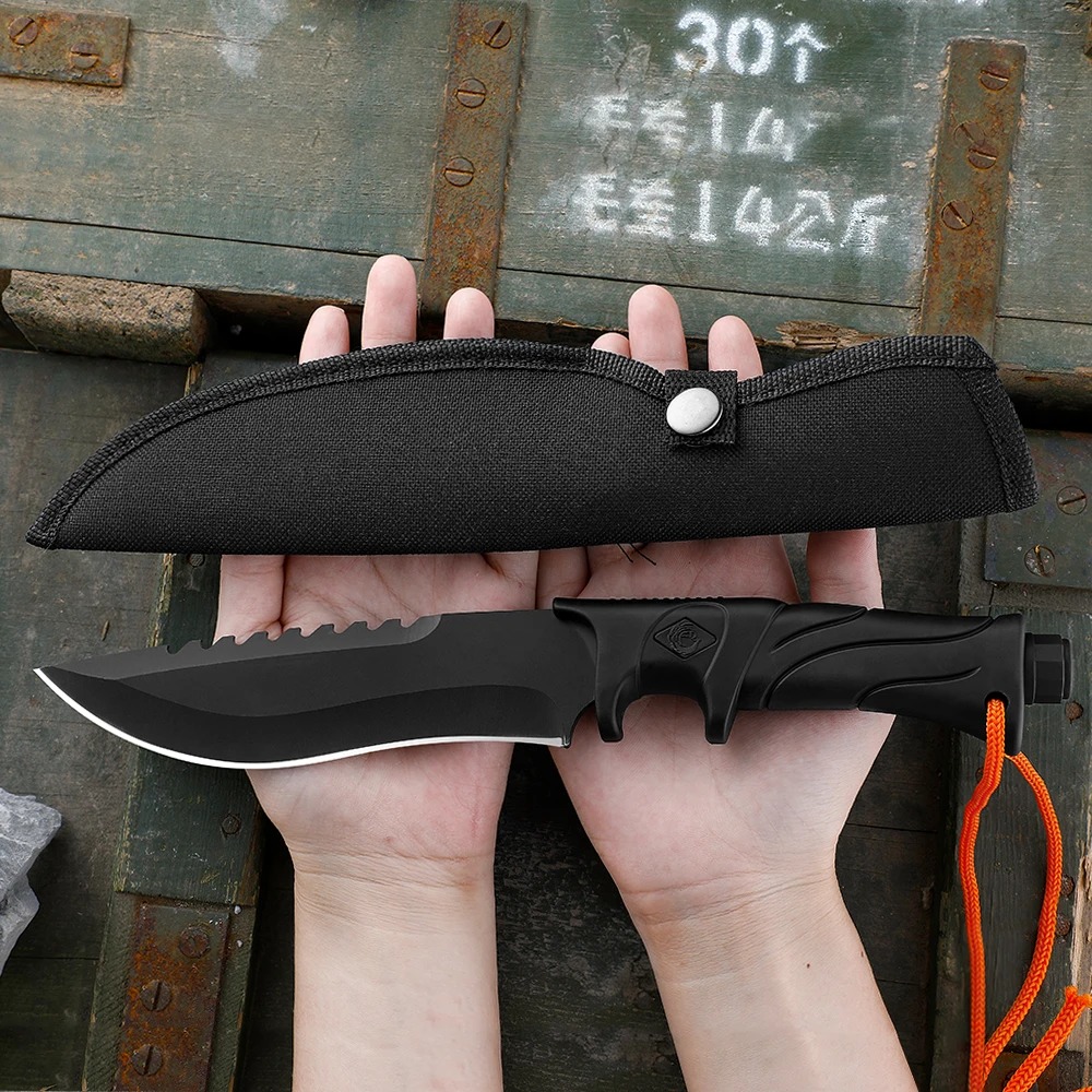 Outdoor High hardness straight - مراجعة Bushcraft Knife Fixed وسعره