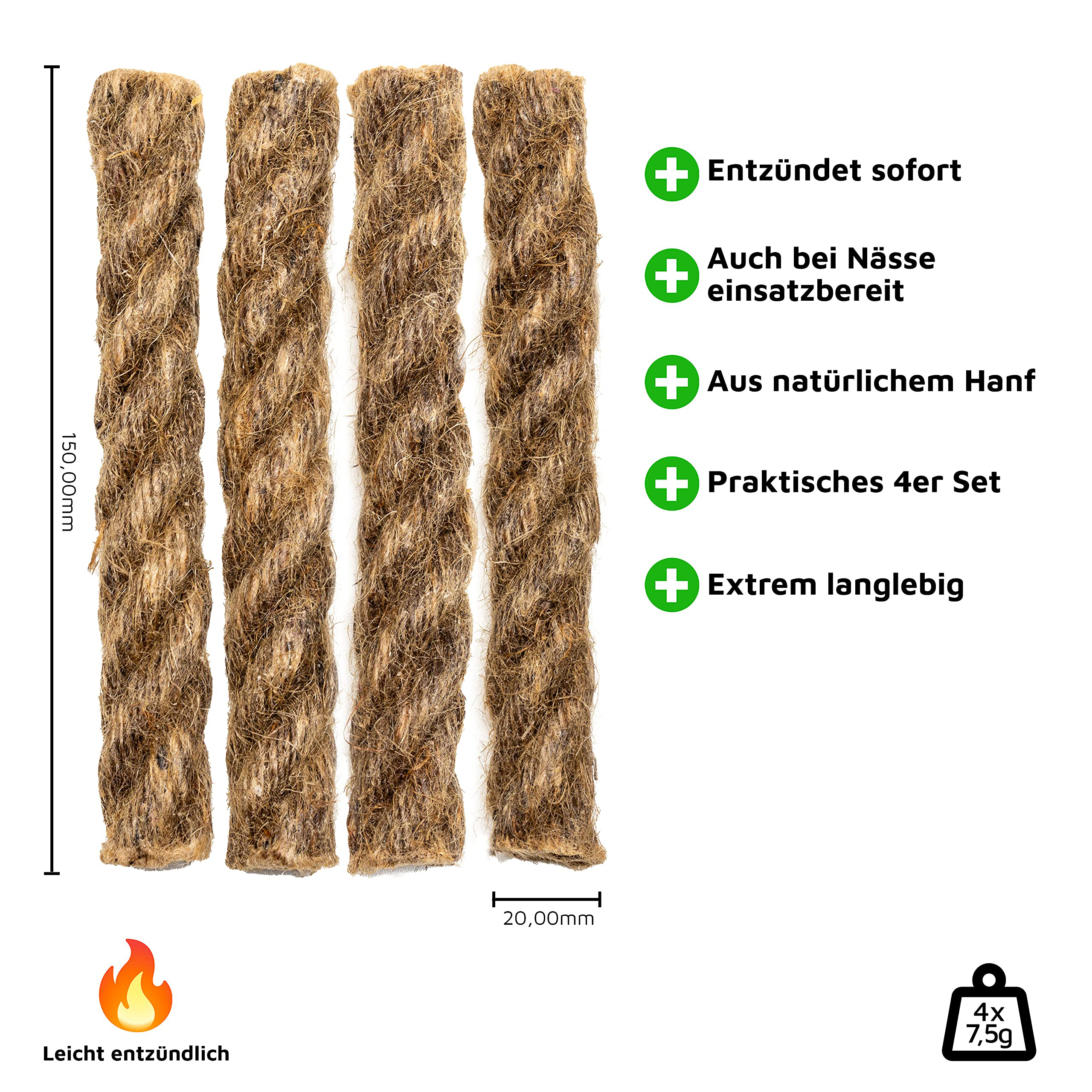 Tinder Rope Natural Tinder Fir - مراجعة Fire Starting Kit وسعره