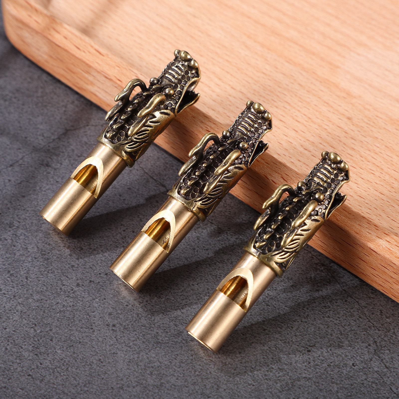 3Pcs Dragon Head Brass Whistle - مراجعة Emergency Whistle Loud وسعره
