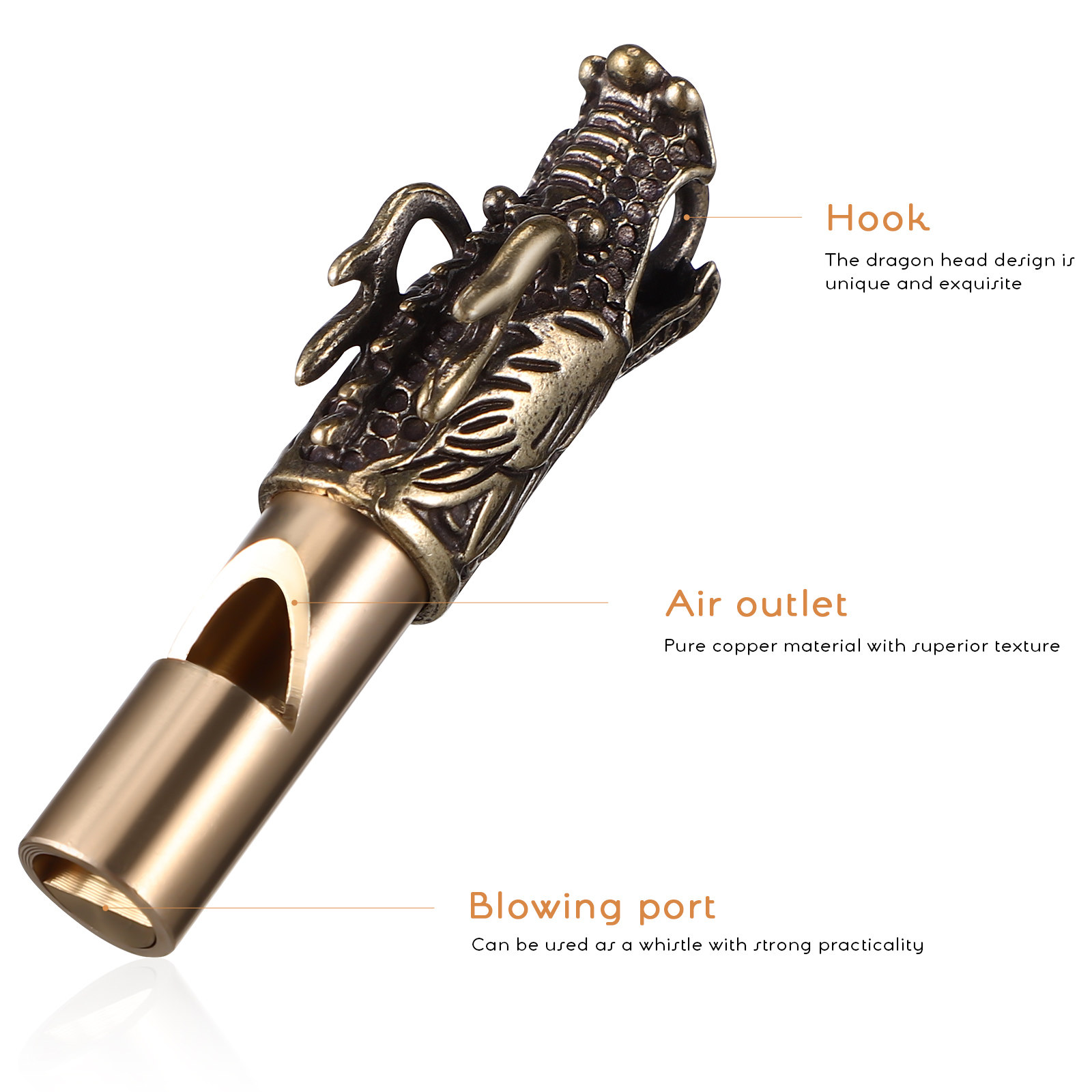 3Pcs Dragon Whistles Brass Ret - مراجعة Emergency Whistle Loud وسعره