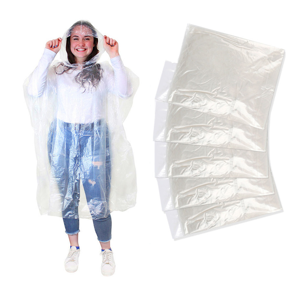 10Pcs Adult Disposable Raincoa - مراجعة Emergency Poncho Rain وسعره