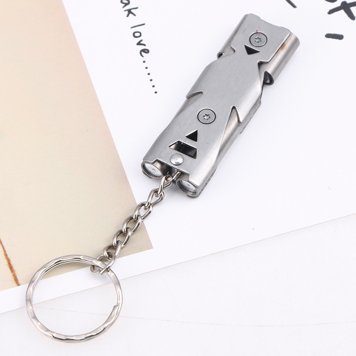 1Pcs Double Tube Survival Whis - مراجعة Emergency Whistle Loud وسعره