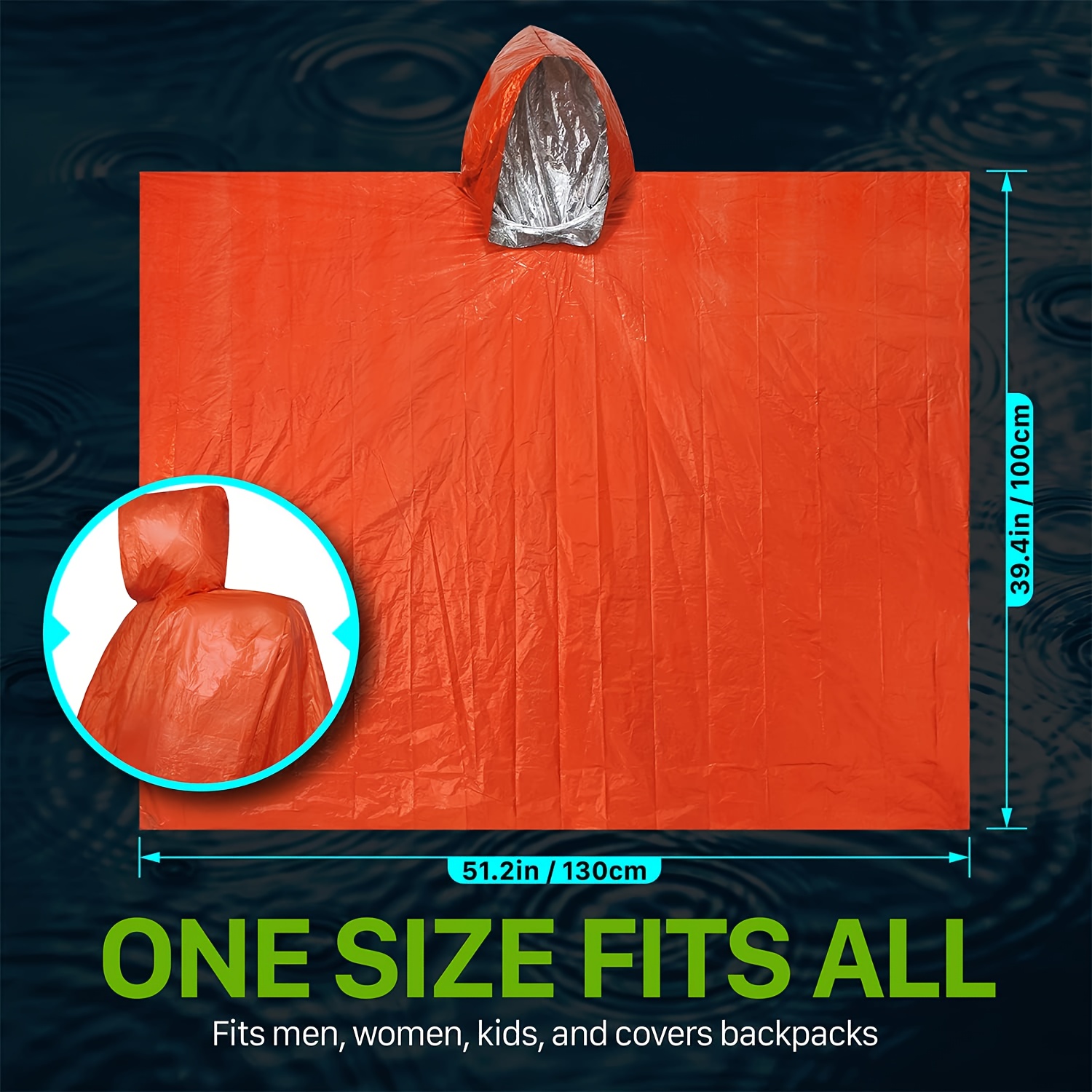 Emergency Survival Rain Poncho - مراجعة Survival Blanket Reflective وسعره