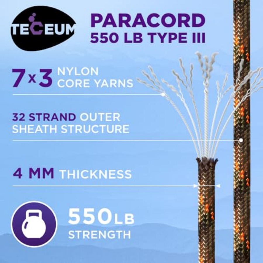 Reflective Paracord Rope 1000  - مراجعة Para Cord 1000Ft وسعره